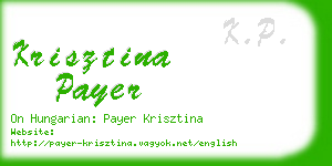 krisztina payer business card